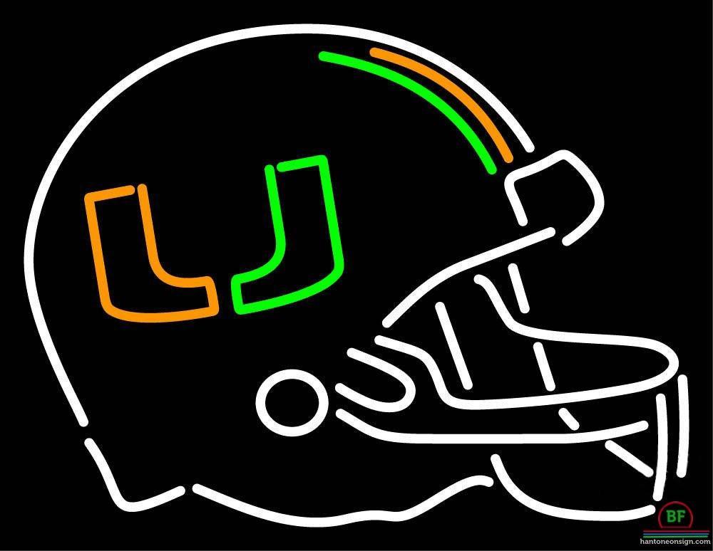 Custom Miami Hurricanes Helmet Neon Sign NCAA Teams Neon Light
