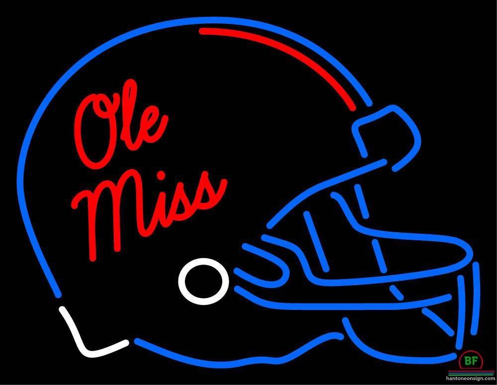 Custom Mississippi Rebels Helmet Neon Sign NCAA Teams Neon Light