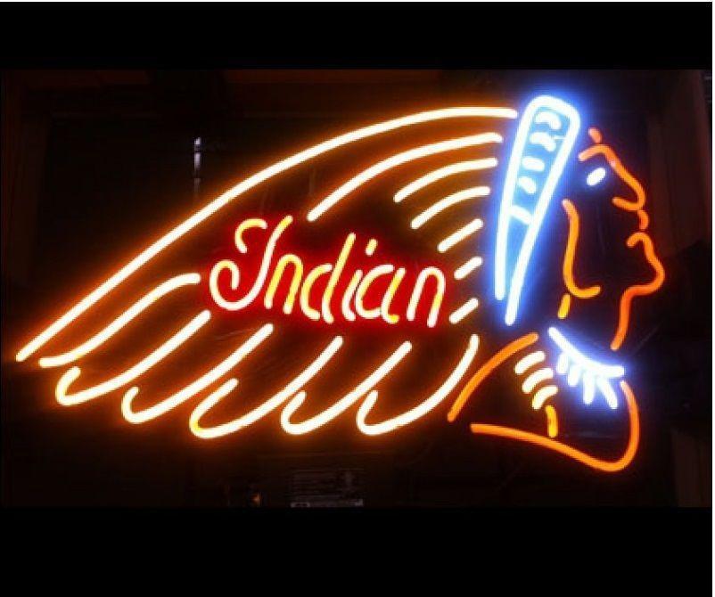 Custom Indian Motorcycle Auto Neon Sign