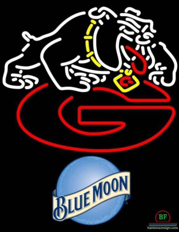 Custom Blue Moon Florida State University Georgia Bulldogs Neon Sign NCAA Teams Neon Light