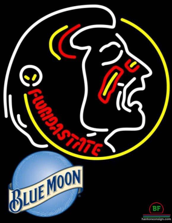 Custom Blue Moon Florida State University Florida State University Neon Sign NCAA Teams Neon Light