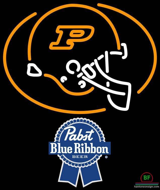 Custom Pabst Blue Ribbon Purdue University Helmet Neon Sign NCAA Teams Neon Light