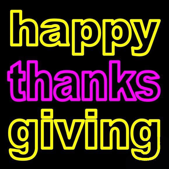 Custom Happy Thanksgiving Neon Sign Real Neon Light