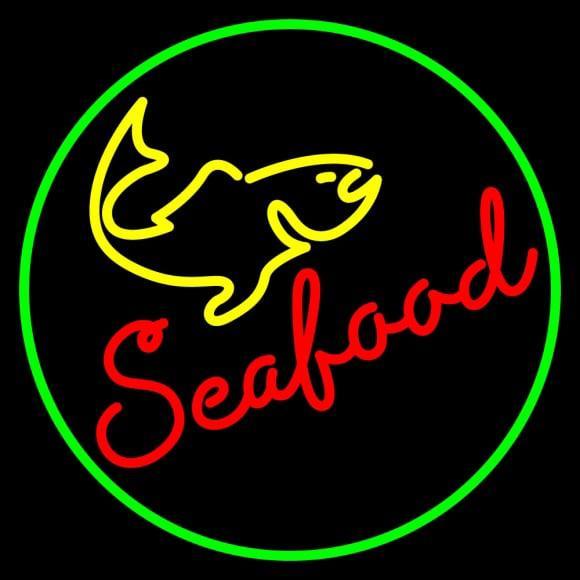 Custom Seafood Neon Sign Real Neon Light