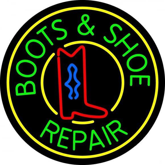 Custom Boots And Shoes Repair Neon Sign Real Neon Light