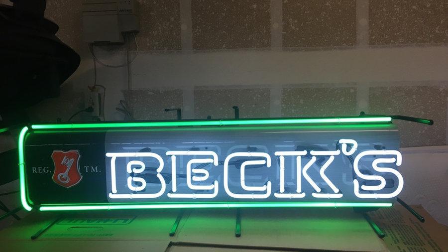 Custom Beck's Neon Sign Real Neon Light