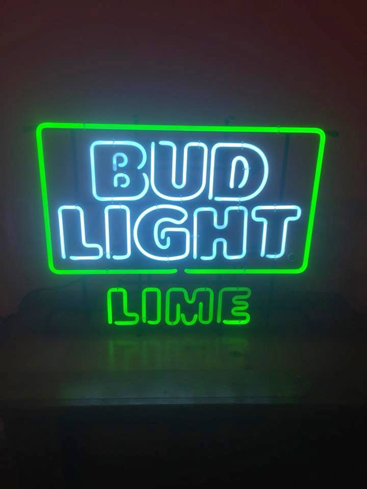 Custom Bud Light Lime Neon Sign Real Neon Light