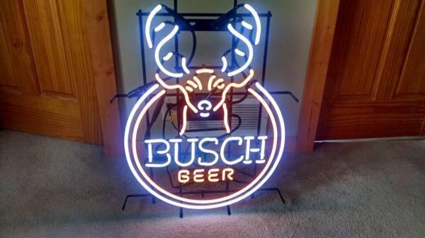 Custom Busch Beer Deer Neon Sign Real Neon Light