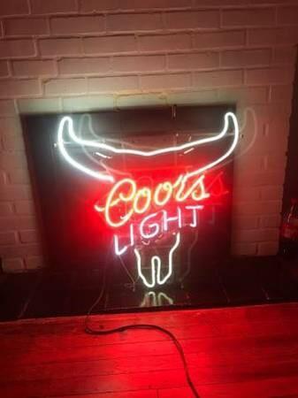 Custom Coors Light Horn Neon Sign Real Neon Light