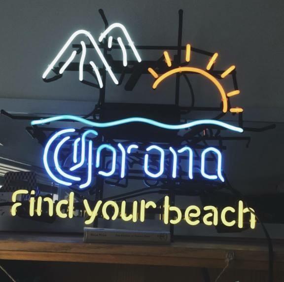 Custom Corona Find Your Beach Neon Sign Real Neon Light