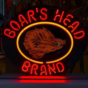 Custom Boar's Head Brand Neon Sign Real Neon Light