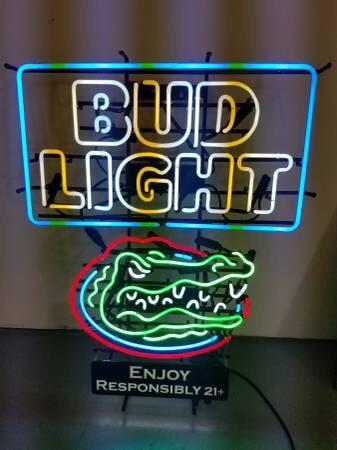 Custom Bud Light Florida Gators Neon Sign NCAA Teams Neon Light Real Neon Light
