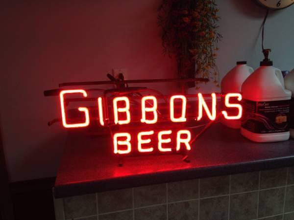 Custom Gibbons Beer Neon Sign Real Neon Light