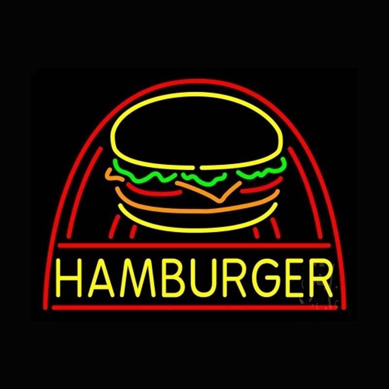Custom Hamburger Neon Sign Real Neon Light