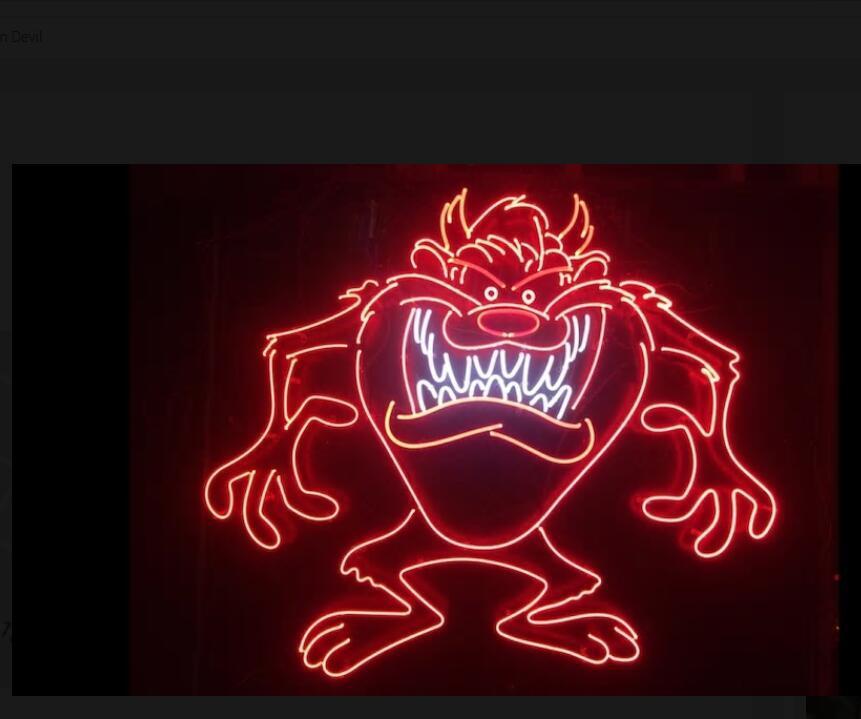 Custom Huge Neon Tasmanian Devil Neon Sign Real Neon Light