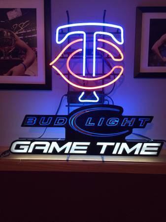 Custom Minnesota Red Twins Game Time Neon Sign MLB Teams Light Real Neon Light