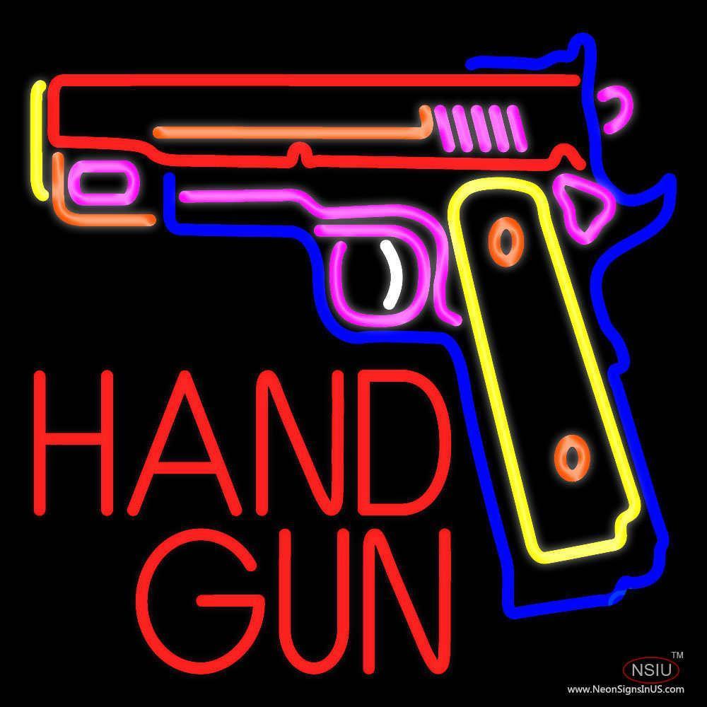 Custom Modern Pistol Neon Sign Real Neon Light