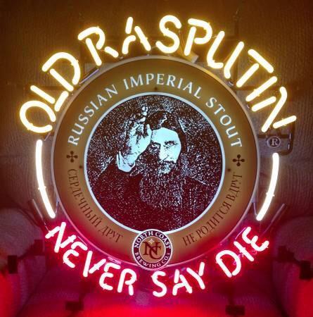 Custom Old Rasputin Never Say Die Neon Sign Real Neon Light