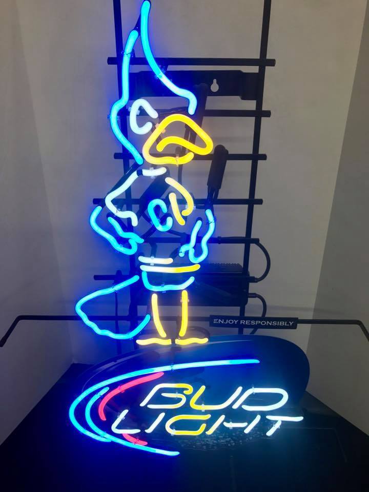 Custom Rare Creighton Bud Light Bluejay Neon Sign Real Neon Light