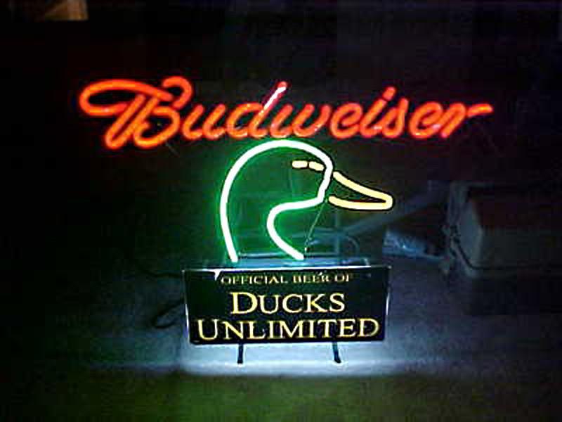 Custom Budweiser Ducks Unlimited Neon Sign