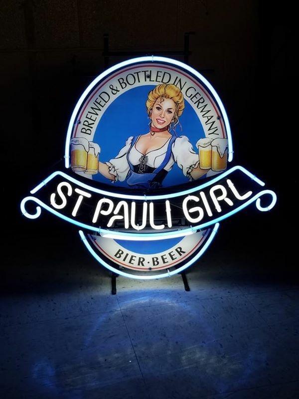 Custom St Pauli Girl Neon Sign Real Neon Light
