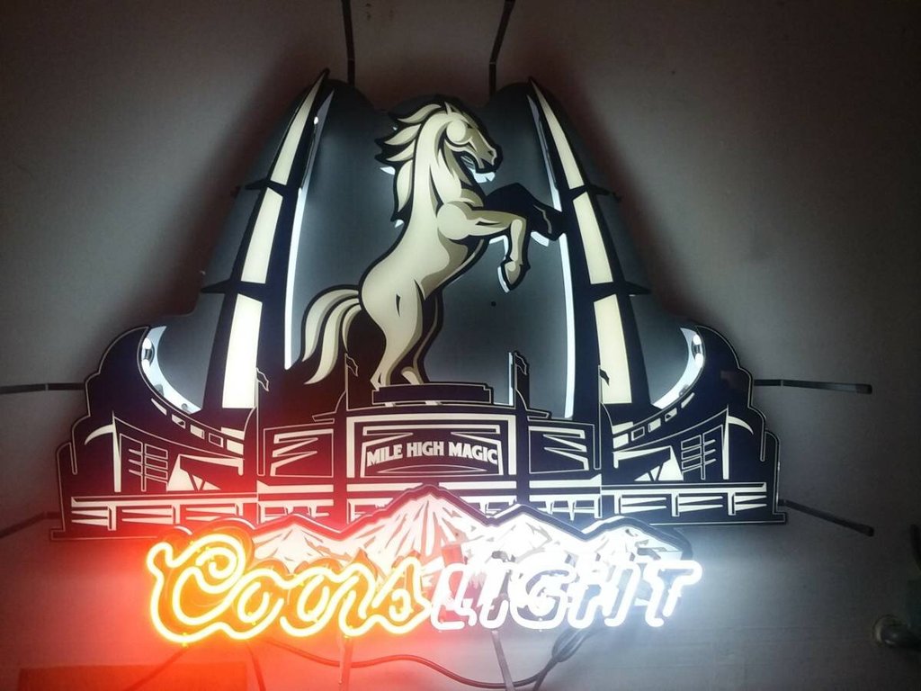 Custom Coors Light Denver Broncos Mile High Stadium NFL Sports Neon Sign Tube Neon Light