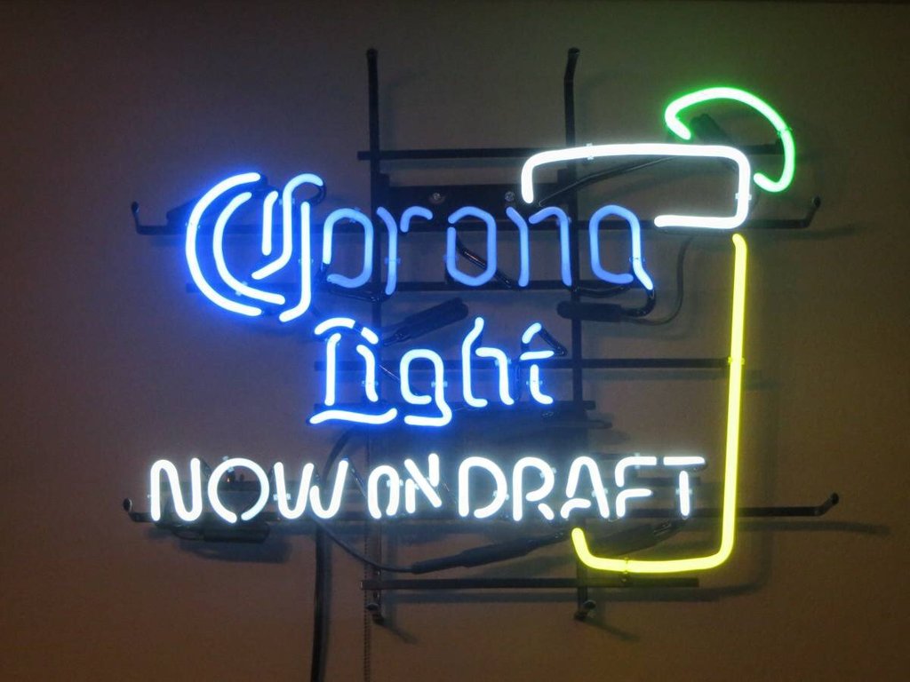 Custom Corona Light Now On Draft Neon Sign Tube Neon Light