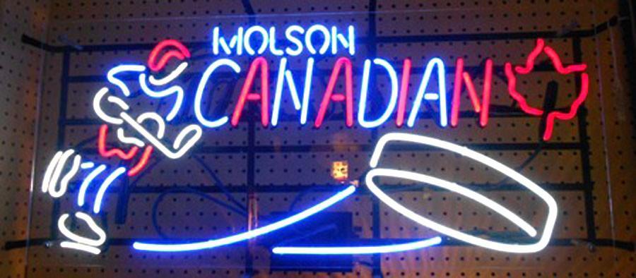 Custom Molson Canadian Hockey Neon Sign