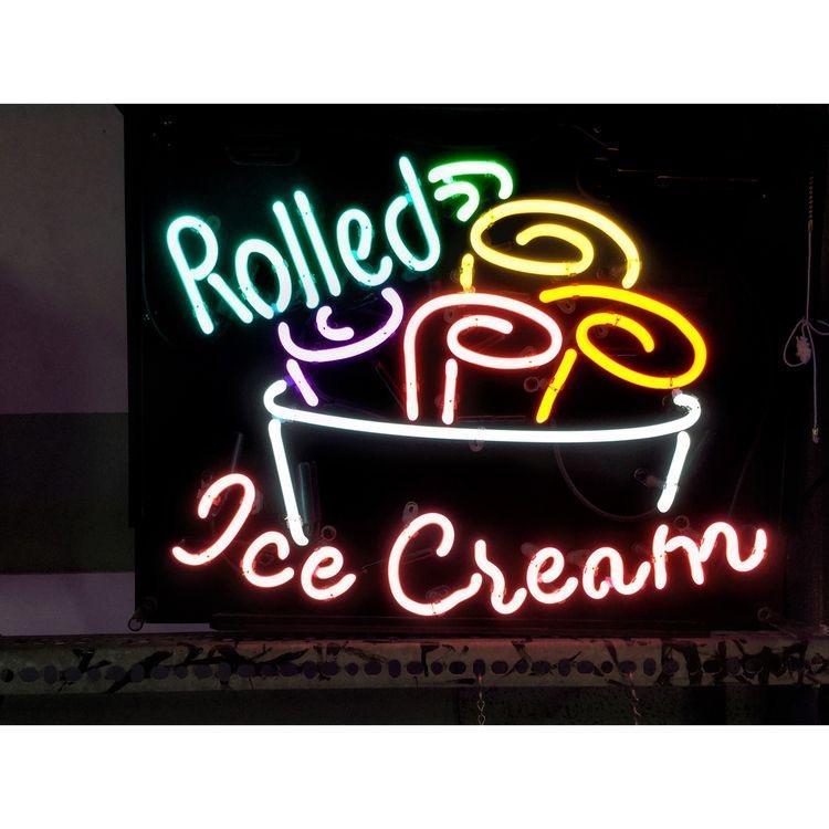 Custom Rolled Ice Cream Neon Sign Tube Neon Light