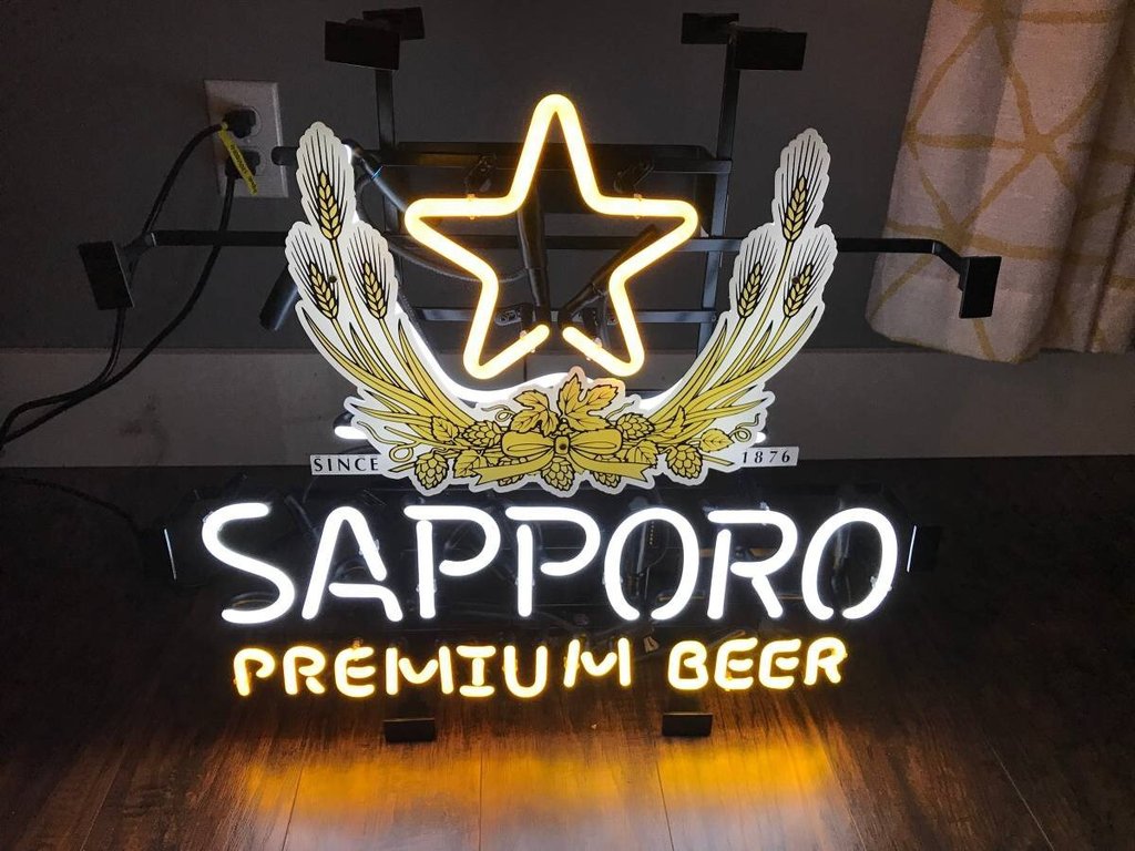 Custom Sapporo Premium Beer Wheat Neon Sign Tube Neon Light