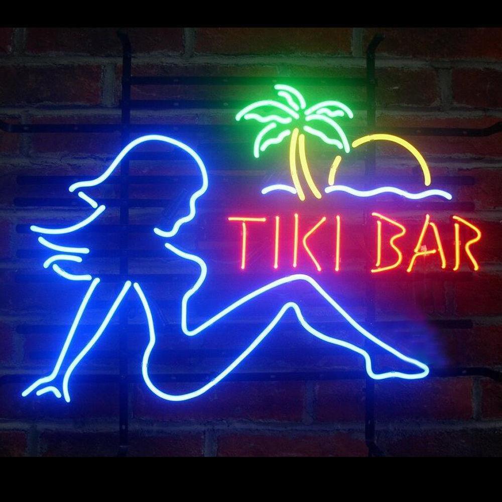 Custom Tiki Bar Bude Lady Neon Sign Tube Neon Light