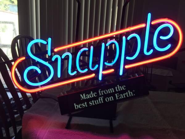 Custom Snapple Made From The Best Stuff on Earth Neon Sign Tube Neon Light