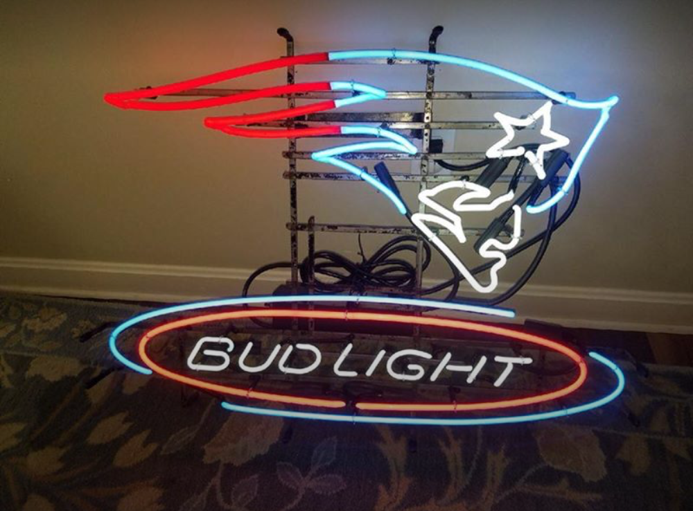 Custom Bud Light New England Patriots NFL Sports Neon Sign Tube Neon Light