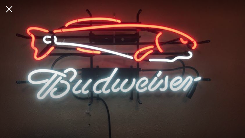 Custom Budweiser Fish Neon Sign Tube Neon Light