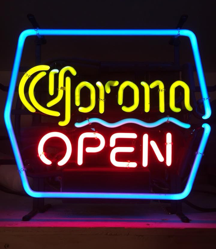 Custom Corona Open Neon Sign Tube Neon Light