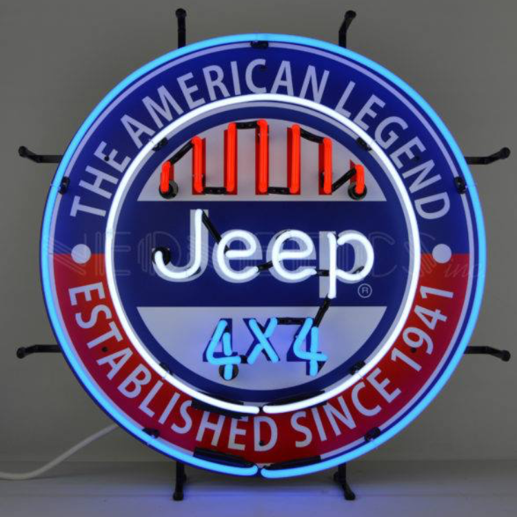 Custom Jeep 4 X 4 The American Legend Established Since 1941 Neon Sign Tube Neon Light