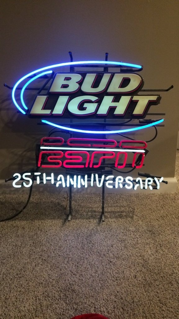 Custom Bud Light ESPN 24th Anniversary Neon Sign Real Neon Light