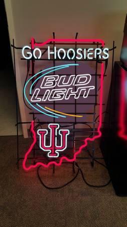Custom Indiana University go hoosiers bud light neon sign real neon light Tube Neon Light