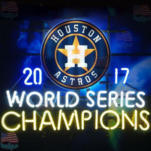 Custom Houston Astros 2017 World Series Champions MLB Sports Neon Sign Tube Neon Light