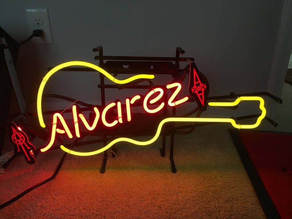 Custom Alvarez Guitars Neon Sign Tube Neon Light