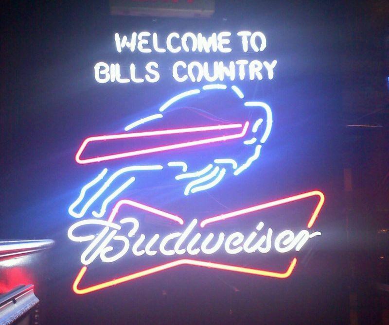 Custom Bud Light Buffalo Bills NFL Sports Neon Sign For Beer Bar Pub Light