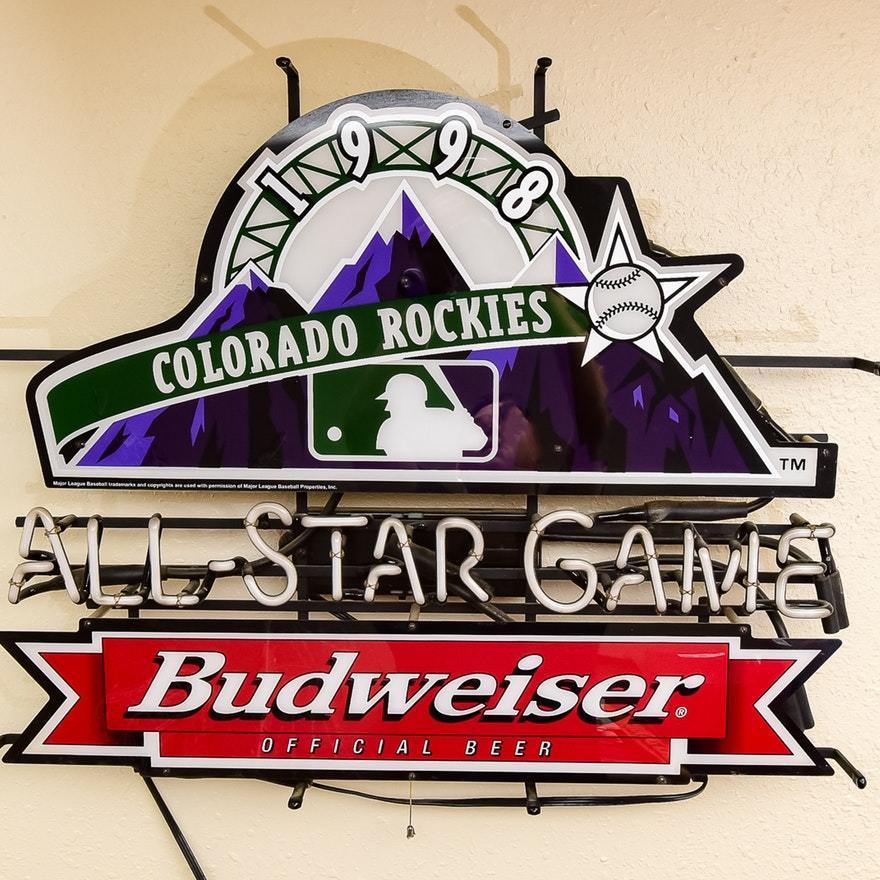 Custom Budweiser All Star Game Colorado Rockies Neon Sign MLB Sports Neon Light
