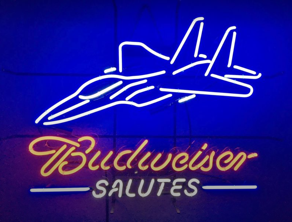 Custom Budweiser Salutes Neon Sign Tube Neon Light