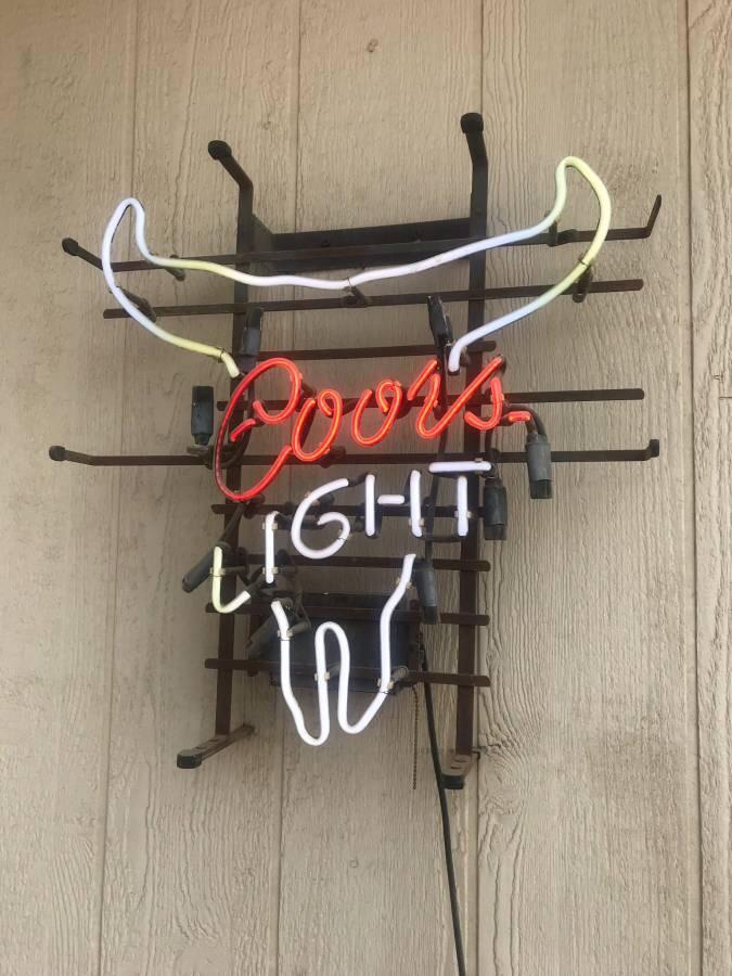 Custom Coors Light Cowskull Neon Sign Tube Neon Light