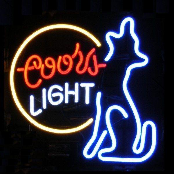 Custom Coors Light Coyot Neon Sign Tube Neon Light