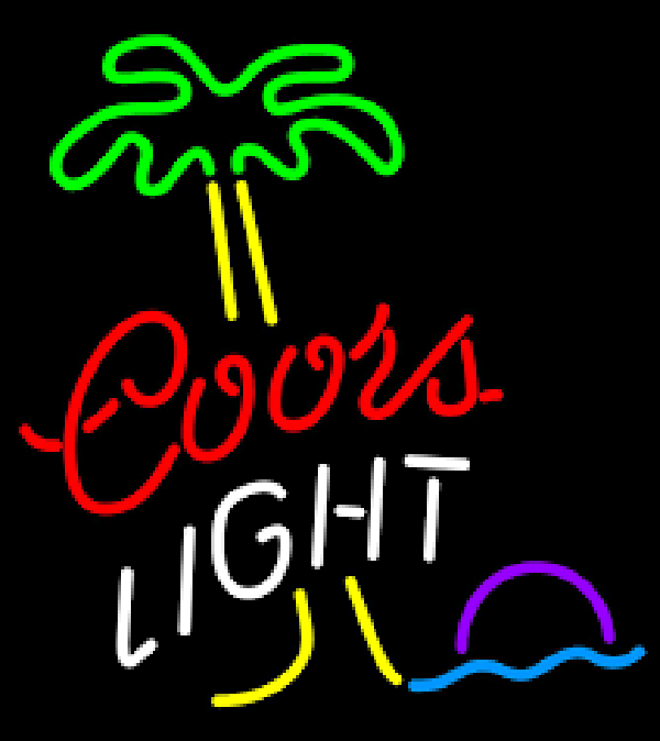Custom Coors Light Palm  Tree Neon Sign Tube Neon Light