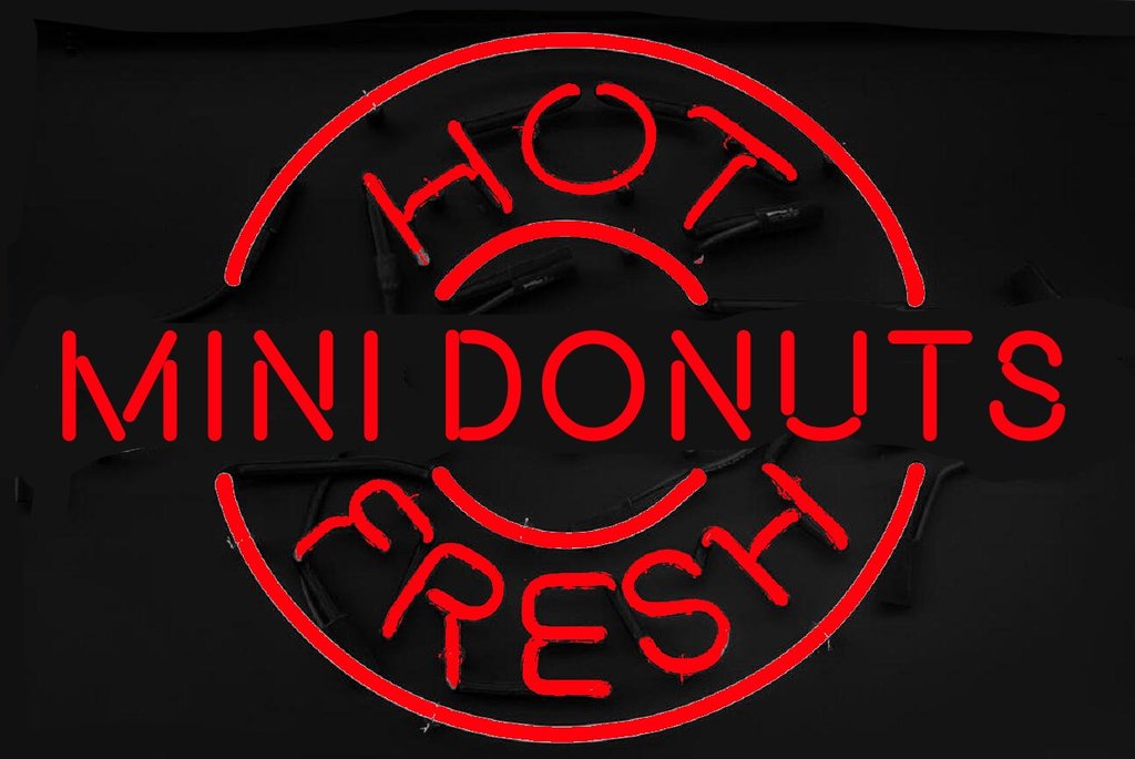 Custom HOT And FRESH  MINI DONUTS Neon Sign Tube Neon Light
