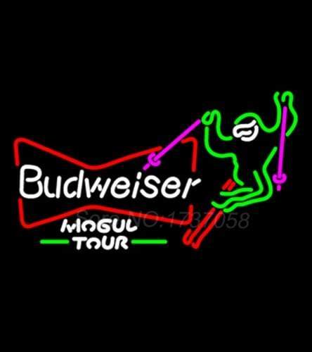 Custom Ski Mogul Tour Budweiser Neon Sign Tube Neon Light