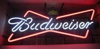 Custom Budweiser Bowtie Crown Neon Sign Tube Neon Light