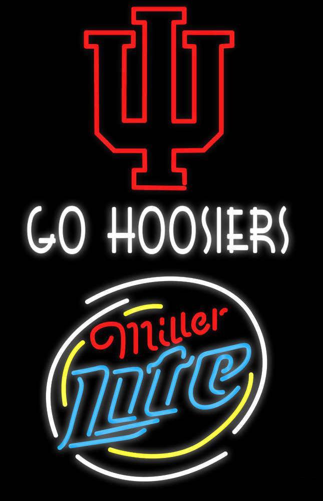 Custom Miller Lite Indiana Hoosiers Helmet Neon Sign NFL Sports Team